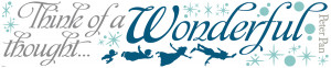 Peter Pan Wonderful Thought Quote Wall Stickers