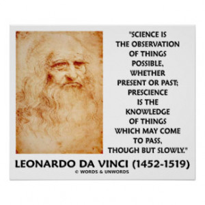 Science Observation Things Prescience da Vinci Print