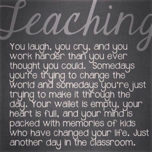 my decision into becoming a teacher. It’snot all about teaching ...