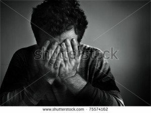 sad man sad man sad man black white photo 02 www dreamstime