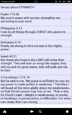 Need strength? Perfect verses!