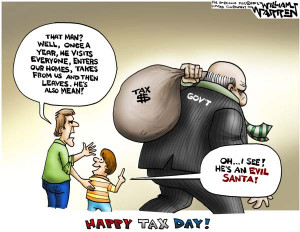 Tags: government, IRS, taxes, April 15th, Evil Santa, Happy Tax Day ...