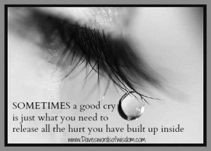 Sometimes a good cry is just what you need....