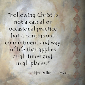 Following Christ is not a casual or occasional practice but a ...