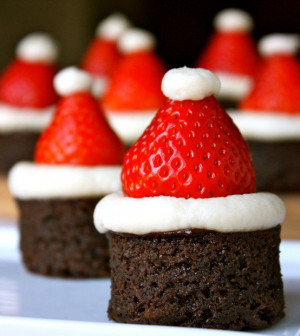 Source: http://daisysworld.net/2011/12/04/santa-hat-brownies/ Like