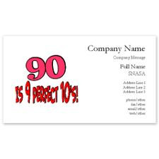 90 is 9 perfect 10's Business Cards for