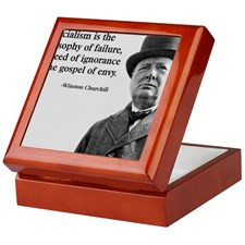 Churchill Anti-Socialism Quote Keepsake Box for