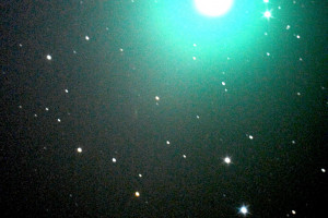 Green comet, bright planets visible in the night sky