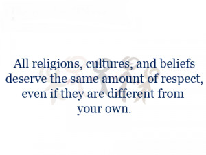 Beliefs Religions Cultures Respect
