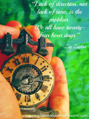 ... time for the things that matter! We need to re-focus our priorities