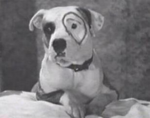 Petey the Pup from the Our Gang Comedies