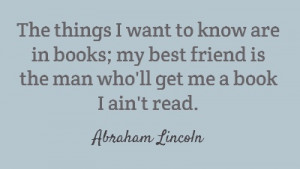 Lincoln quote - books