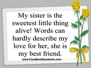 Love My Sister Quotes For Facebook