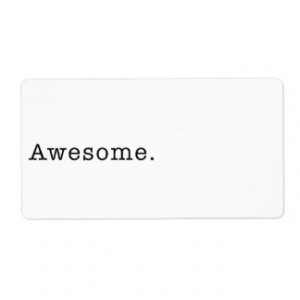 Awesome Quote Template Blank in Black and White Shipping Label