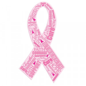 ... Pink Ribbon-Shaped Breast Cancer Awareness Car Magnet