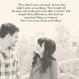 ... my favourite things become one. Notebook quote, New Girl photo. Love