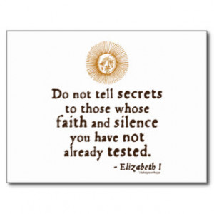 Elizabeth I Quote on Trust Postcard