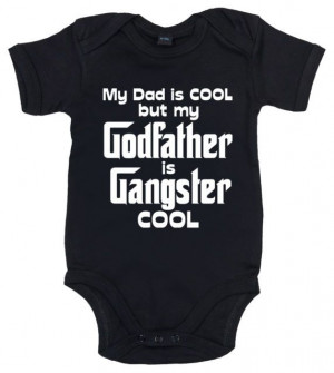 Dad Cool Godfather Gangster Funny Christening Gift Babygrow Baby Girl ...