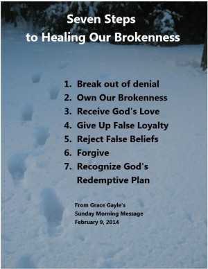 Seven steps to healing our brokenness