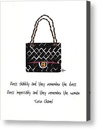Gabrielle Coco Chanel Canvas Prints - Coco Chanel Quote with Chanel ...