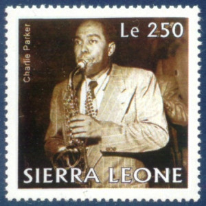 Charlie Parker as portrayed on a 1995 United States commemorative ...