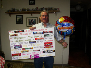 Lacey, Landon, and Shelly made Curt this candy bar poster for Curt's ...
