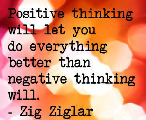 Positive Thinking Quotes From Famous People Positive thinking will let ...