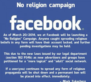 Facebook ‘No Religion’ Campaign from Mark Zuckerberg is Fake; No ...