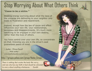 Stop Worrying About What Others Think - Worry Quote