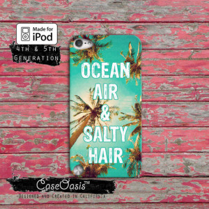 Ocean Air And Salty Hair Summer Quote Palm Trees Tumblr Case iPod ...