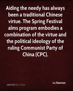 Aiding the needy has always been a traditional Chinese virtue. The ...