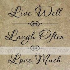 Related Pictures eat well laugh often love much wall quotes ...