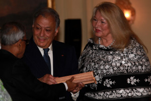 Zubin Mehta felicitated by Pranab Mukherjee