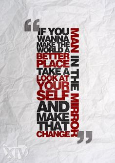 Man in the mirror - Michael Jackson - song lyrics, song quotes, songs ...