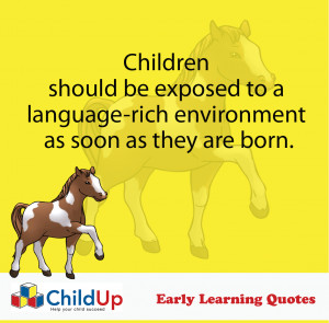 ChildUp Early Learning Quote #081 (Language-Rich Environment)