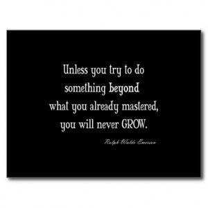 vintage_emerson_inspirational_growth_mastery_quote_postcard ...