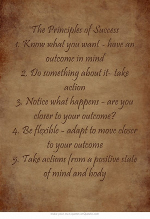 ... to your outcome 5. Take actions from a positive state of mind and body