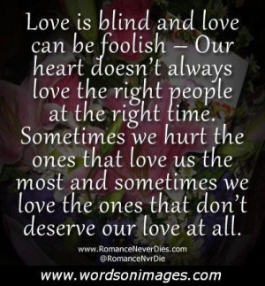 Love is blind quotes