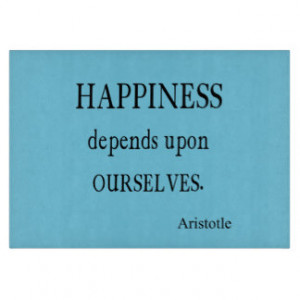 Vintage Aristotle Happiness Inspirational Quote Cutting Boards