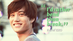 Kai from EXO (Quote Wallpaper) by winri25