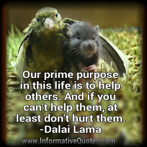 If you can’t help others, at least don’t hurt them