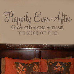 1019 HAPPILY EVER AFTER Love Wall Quote