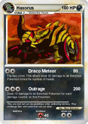 Haxorus Ex Pokemon Cards image pic hd wallpaper