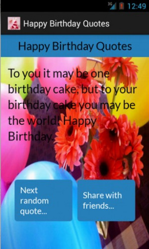 View bigger - Happy Birthday Quotes app for Android screenshot