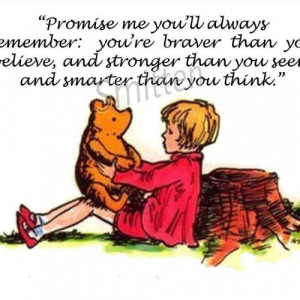 Winne the Pooh and Christopher Robin Quote 4x6 Art Print