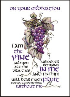 ... and grape painting repeated smaller inside over the Scripture text