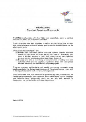 Procurement Tender Document Template - DOC by myl63906