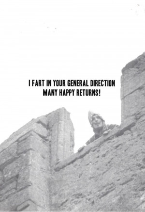 Monty Python Fart In Your Direction Birthday Greeting Card Thumbnail 2