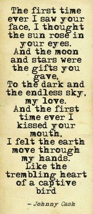 The first time I saw your face - Johnny Cash