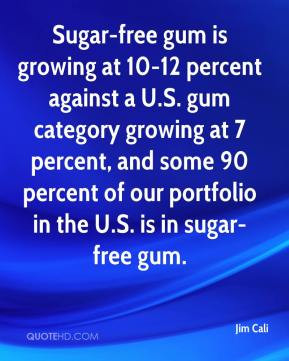 Sugar-free gum is growing at 10-12 percent against a U.S. gum category ...